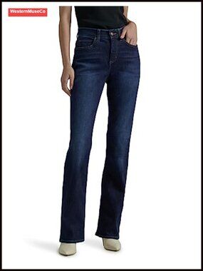 Women's Ultra Lux Comfort Flex Motion Bootcut Jeans Mid Rise Regular Fit